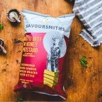 Savoursmiths Potato Chips - Vegan Wagyu Beef and Vegan Honey Mustard Flavor - Gluten Free - Lactose Free - MSG Free - Luxurious Hand Cooked British Snacks - 12 Pack (5.3oz)