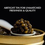 PETRUSCO Royal Ossetra - Premium Black Caviar - Fresh Gourmet Sturgeon Fish Roe in a Sealed Metal Tin 30g (1oz) - Rich, Buttery Flavor, Sustainably Sourced and Perfect for Fine Dining