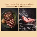 A5 Japanese Wagyu Ribeye Steaks - Premium A5 Grade 100% Wagyu Ground Beef, Gourmet Food Featuring Exquisite Beef Ribeye from Mizayaki, Hokkaido, Kagoshima, Kobe Japan (24 oz)