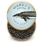 MARKY'S Curated Caviar Tasting Gift Set - 0.5 oz / 14 g (Pack of 4) x Kaluga Royal Amber Caviar, Hackleback Caviar, Siberian Sturgeon Caviar, White Sturgeon Caviar - Caviar Blini - Caviar Serving Set - Spoon, Plate & Tin Opener - Comes with Cooler Gift Bag