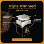 Premium Triple Trimmed American-Style Kobe Beef - Steakhouse Quality - Boneless Ribeye - Filet Mignon - Striploin - Denver. High Marbling American Wagyu Quality Gift Idea. (2 Steaks - 16 oz each, American Wagyu - Kobe Style Ribeye)