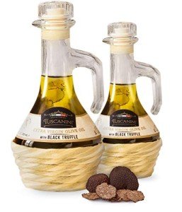 Tuscanini Black Truffle Extra Virgin Olive Oil 250mL (2 Pack), Imported from Italy, Cold-Pressed, Luxurious Taste, All Natural, Non GMO, Upgrade Your Meals with Tuscanini EVOO