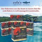 COLE'S Select Snow Crab Meat - Wild Caught from Patagonian Waters of Chile- High in Protein & Omega 3 Nutrients- No Preservatives - 5.3 oz Can- 1 Can
