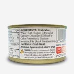Flower Brand Premium Select Crab Meat Canned Gluten Free Food, High Protein （Pack of 6）