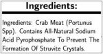 Handy Pelagicus Lump Pasteurized Crab Meat, 1 Pound -- 6 per case.