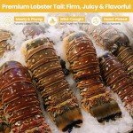 OCEANZEN:Brazil Premium 5-6oz Warm Water Lobster Tails - (4 Tails), Freshly Caught & Perfect for Gourmet Meals