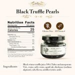 TartufLanghe Perlage - Black Truffle Caviar Pearls Made With Real Black Truffle Tuber Melanosporum, Luxury Condiment Flavor Pearls With No Artificial Aroma, Gourmet Food From Italy - 50 g