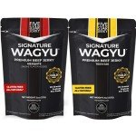 Five Star Wagyu Variety Beef Jerky, Soft & Mouth Melting Tender Jerky, Award-Winning Premium Beef Jerky, No Artificial Ingredients, Premium Gift Snack, Nitrate/Nitrite-Free, Gluten-Free, Wagyu Beef Snacks (8 Pack of 2oz-Total 16oz) Gourmet Beef Jerky