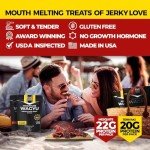 Five Star Wagyu Variety Beef Jerky, Soft & Mouth Melting Tender Jerky, Award-Winning Premium Beef Jerky, No Artificial Ingredients, Premium Gift Snack, Nitrate/Nitrite-Free, Gluten-Free, Wagyu Beef Snacks (8 Pack of 2oz-Total 16oz) Gourmet Beef Jerky