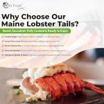 Premium Maine Lobster Tails (4–5 oz Each, 6-Pack) – Sweet, Succulent, Wild-Caught, Perfect for Surf & Turf, Grilling, Baking, or Steaming