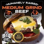 Grumpy Butcher Classic Grill Food Gift – 2 Jumbo Wagyu Sirloin Burger Patties (8 oz) & 4 Jumbo Wagyu Beef Hot Dogs (4.5 oz) – BBQ Meat Gift Basket Assortment