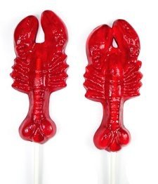 Melville Candy Classic Cherry Red Lobster Lollipop – Hand-poured Gourmet Hard Candy Treat