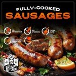 Grumpy Butcher Chef‑Crafted Grilling Meats Bundle – Grillmaster Feast: 4 Top Sirloin Steaks, 4 Large Wagyu Beef Hamburger Patties, 6 Chicken Sausages (4.6 lb total) – Gift Basket for Men