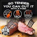 Grumpy Butcher Chef‑Crafted Grilling Meats Bundle – Grillmaster Feast: 4 Top Sirloin Steaks, 4 Large Wagyu Beef Hamburger Patties, 6 Chicken Sausages (4.6 lb total) – Gift Basket for Men