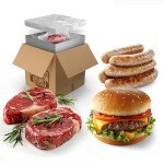 Grumpy Butcher Variety Grill Food Gift – 4 Jumbo Wagyu Sirloin Burger Patties (8 oz), 4 Jumbo Beef Hot Dogs (4.5 oz) & 2 Sirloin Steaks (6 oz) – BBQ Meat Gift Basket Assortment