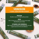 Paleovalley 100% Grass Fed Venison Sticks – 10 Pack – Keto-Friendly, High Protein, Low-Calorie Snack – Omega-3 Rich, Gluten-Free, Nitrate-Free, Naturally Flavored – Healthy On-the-Go Meat Snack