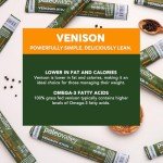 Paleovalley 100% Grass Fed Venison Sticks – 10 Pack – Keto-Friendly, High Protein, Low-Calorie Snack – Omega-3 Rich, Gluten-Free, Nitrate-Free, Naturally Flavored – Healthy On-the-Go Meat Snack