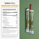 Paleovalley 100% Grass Fed Venison Sticks – 10 Pack – Keto-Friendly, High Protein, Low-Calorie Snack – Omega-3 Rich, Gluten-Free, Nitrate-Free, Naturally Flavored – Healthy On-the-Go Meat Snack