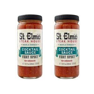 St. Elmo Cocktail Sauce, Extra Spicy Seafood Sauce and Cocktail Sauce for Shrimp, World Famous 8 Fl Oz (2 Pack)