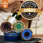 𝐁𝐄𝐒𝐓𝐒𝐄𝐋𝐋𝐄𝐑 PREMIUM Osetra Sturgeon Black Caviar - CASPIAN Collection - 1.1 oz / 30 g in Metaium Quality Malossol Sturgeon Black Roe - Classic Style - Imported