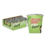 RAMEN EXPRESS Lime Chili Shrimp Flavor Ramen Cup Noodle, 2.25 Oz Each (Pack Of 12) | Animal-free Ramen Noodles | All Plant-based | Made in U.S. with finest American flour
