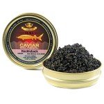 OVERNIGHT SHIPPING - OLMA American Hackleback Sturgeon Black Caviar - Medium Grain Pearls, Superior Grade - 4.4 oz / 125 g