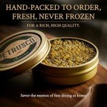 PETRUSCO Royal Ossetra - Premium Black Caviar - Fresh Gourmet Sturgeon Fish Roe in a Sealed Metal Tin 30g (1oz) - Rich, Buttery Flavor, Sustainably Sourced and Perfect for Fine Dining