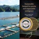 PETRUSCO Royal Ossetra - Premium Black Caviar - Fresh Gourmet Sturgeon Fish Roe in a Sealed Metal Tin 30g (1oz) - Rich, Buttery Flavor, Sustainably Sourced and Perfect for Fine Dining