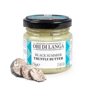Black Truffle Butter - Gourmet Flavored Butter Spread Infused with Black Summer Truffles Foraged in Italy, Luxurious All Natural Spreadable Butter for Foodies, Non-GMO - Ori di Langa - 2.65 oz