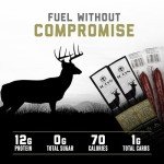 ICON Meats Venison and Pork Snack Sticks - Garlic Flavor - 24 Pack of Individually Wrapped Meat Sticks, USDA Approved, All Natural Artisan Meats, Diet Friendly, High Protein, Low Calorie, Sugar Free