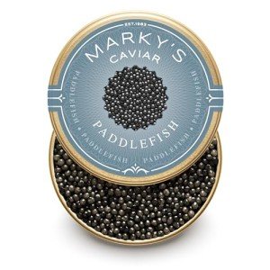 MARKY'S Paddlefish Black American Caviar - 2 oz / 56 g - Premium Malossol Black Roe - GUARANTEED OVERNIGHT