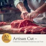 PETRUSCO Japanese A5 Wagyu Steak Meat – Premium Striploin Pasture-Raised Beef – Rich, Buttery Flavor & Melt-in-Your-Mouth Texture – Perfect for Sushi, Steak Nights, or Gourmet Dishes (1x16 Oz)