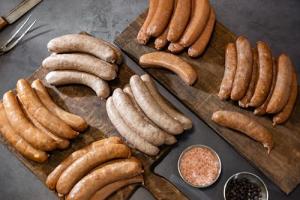 Wild Game Sausage packs - 4 pack, Flavors include: Wild Boar, Bison, Elk, Lamb.