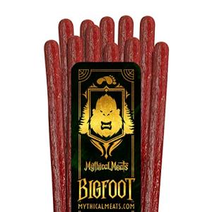 Mythical Meats Humanoid Flavor Bigfoot 12-Pack Snack Sticks – Peppered Elk and Beef – Dried & Dehydrated Meats Seasoned to Perfection – High Protein Snacks