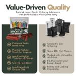 Buffalo Bob’s Wild Game Jerky (10-Pack) | Premium Exotic Meat Sampler Gift Pack | Includes Buffalo, Elk, Venison, Ostrich, Wild Boar, Camel, Alligator Jerky | Ideal for Trips, Camping & Hiking