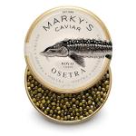 MARKY'S Essential Caviar Tasting Gift Set - 0.5 oz / 14 g (Pack of 4) x Kaluga Royal Amber Caviar, Hackleback Caviar, Osetra Royal Caviar, Paddlefish Caviar - Caviar Cocktail Blini - Caviar Serving Set - Spoon, Plate & Tin Opener - Comes with Cooler Gift Bag