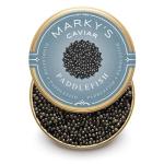 MARKY'S Essential Caviar Tasting Gift Set - 0.5 oz / 14 g (Pack of 4) x Kaluga Royal Amber Caviar, Hackleback Caviar, Osetra Royal Caviar, Paddlefish Caviar - Caviar Cocktail Blini - Caviar Serving Set - Spoon, Plate & Tin Opener - Comes with Cooler Gift Bag