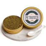 PETRUSCO Royal Ossetra - Premium Black Caviar - Fresh Gourmet Sturgeon Fish Roe in a Sealed Metal Tin 100g (3.5oz) - Rich, Buttery Flavor, Sustainably Sourced and Perfect for Fine Dining