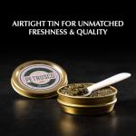 PETRUSCO Royal Ossetra - Premium Black Caviar - Fresh Gourmet Sturgeon Fish Roe in a Sealed Metal Tin 100g (3.5oz) - Rich, Buttery Flavor, Sustainably Sourced and Perfect for Fine Dining