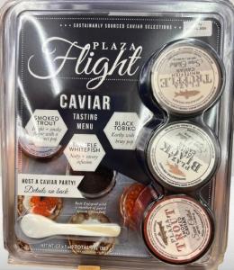 Plaza Caviar Trio – 3 Pack Gourmet Caviar Set (1 oz Each) – Smoked Trout, Truffle Whitefish, and Black Tobiko – 3 oz Total
