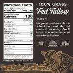 Beef Tallow for Cooking | Pasture Raised Grass Fed Beef Tallow | Paleo & Keto Friendly, 100% Grass Fed & Finished Beef Fat | The Maple Valley, 14 oz