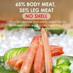 Nordic Catch Wild Arctic Snow Crab Meat - 65% Body Meat & 35% Leg Meat with No Shell for Easy Preparation, 100% Wild-Caught Premium Leg & Body Meat - Fresh Caught, Cooked, & Frozen - 1 Pack (16 oz)