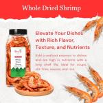 Byait Whole Dried Shrimp 5 Oz, Approx. 95 Pieces, Dehydrated & Wild-Caught Shrimp for Snacks, Salads, Soups, Cooking & Ramen Toppings, No Additives