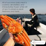 Nordic Catch Wild Arctic Snow Crab Meat - 65% Body Meat & 35% Leg Meat with No Shell for Easy Preparation, 100% Wild-Caught Premium Leg & Body Meat - Fresh Caught, Cooked, & Frozen - 1 Pack (16 oz)