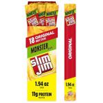Slim Jim Monster Smoked Meat Sticks - 18 Count