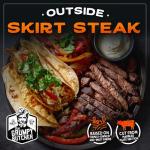 Grumpy Butcher Wagyu Beef Skirt Steak, 2 Pack (1.5 lb each, 3 lb Total) – Premium Outside Skirt Steak – Carne Asada Thin Beef Steaks Meat for Grilling & High-Heat Cooking