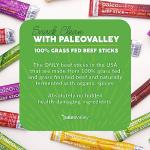 Paleovalley 100% Grass Fed Beef Sticks - Delicious Gluten Free Beef Snack - High Protein Keto Friendly, 50 Count Variety Pack