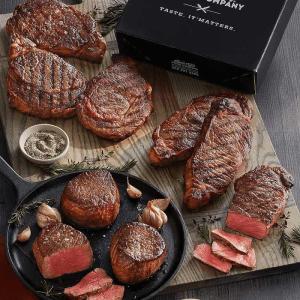 Kansas City Steak Company Gourmet Steak Gift Box Set - Filets, Ribeyes & Strip Steaks – Aged to Perfection with Pro Cooking Guide