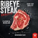 Bar-W Beef Steak Delivery Box | 8 Premium 10 oz Steaks | Dry Aged Ribeye, New York Strip, Sirloin and Tenderloin Steak | Butcher Direct Variety Meat Pack | USA Farm Raised