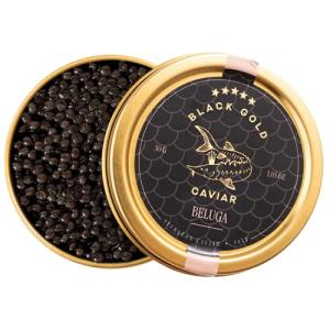 Beluga Black Caviar 1.06 Oz / 30 g - Sturgeon Сaviar with Balanсed Flavor - Gourmet Fish Roe, Сaviar Food